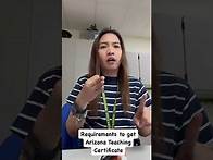 Video thumbnail for Requirements to get Teaching Certificate in Arizona