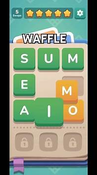 Video thumbnail for Let's swap tiles to create words in the game WAFFLE #wordgames #waffle #crossword