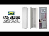 Video thumbnail for Ikea PAX / VIKEDAL Wardrobe, white with Mirror Door Assembly