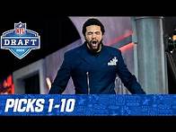 Video thumbnail for Picks 1-10: 5 Quarterbacks Drafted! | 2024 NFL Draft