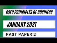 Video thumbnail for CSEC Principles of Business January 2021 Past Paper 2