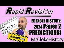 Video thumbnail for Paper 2 Predictions (2024) EdExcel GCSE History
