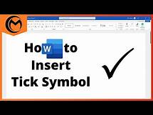 Video thumbnail for How to Insert Tick Symbol in Microsoft Word