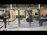 Video thumbnail for Steel bi-folding doors without track system