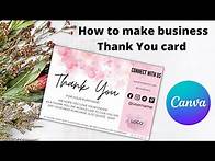 Video thumbnail for Canva Tutorial #10| How to make Thank You card for your business 2022 | #PPDIY #diy #businesscard