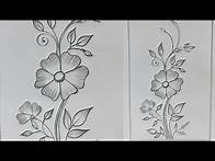 Video thumbnail for Beautiful Flower Border Designs Step by Step || Simple Flower Drawing With Pencil