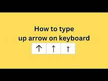 Video thumbnail for How to type up arrow on keyboard
