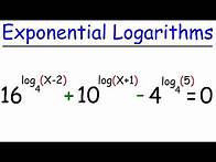 Video thumbnail for Exponential Logarithmic Equations
