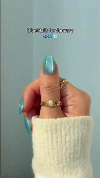 Video thumbnail for Blue Nail Trends for January 💙