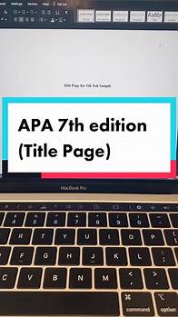Video thumbnail for jessica✍🏼 (@itsjessjj) - Creating a Title Page in APA 7th Edition: Step-by-Step Guide
