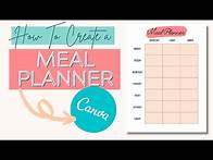 Video thumbnail for Meal Planning Printable | Simple Weekly Meal Planning | Canva Tutorial