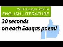 Video thumbnail for Eduqas Anthology Quickfire guide - 9 minutes!