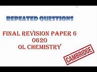 Video thumbnail for Paper 6 - Final Revision - Most Repeated Questions - IGCSE Chemistry