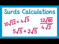 Video thumbnail for Calculating With Surds - GCSE Higher Maths