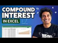 Video thumbnail for How to calculate Compound Interest in Excel - Formula with Examples 💻