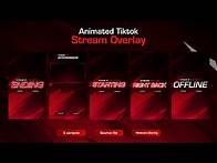 Video thumbnail for Red TikTok Stream Overlay Pack Template // Animated TikTok Stream Overlays