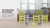 Video thumbnail for Sterilite 12-Pack Stacking Plastic Drawers, Clear Storage Closet Organizer Bins, White Frame, 16 Quart