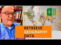 Video thumbnail for RETRIEVE GEOGRAPHY DATA IN EXCEL - City, State, and Country