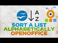 Video thumbnail for How to Sort a List Alphabetically in Open Office