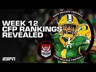 Video thumbnail for Week 12 College Football Playoff Rankings REVEALED 👀 | ESPN College Football