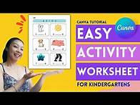 Video thumbnail for Printable Kindergarten Worksheets | Easy Canva Tutorial