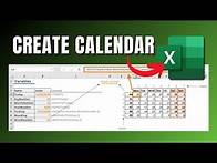 Video thumbnail for How To Create Calendar In Excel 2024