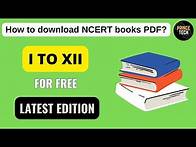 Video thumbnail for How to download Latest NCERT Books | Download NCERT Textbook PDF for free.