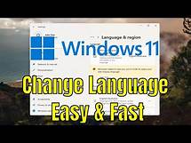 Video thumbnail for How to Change Language in Windows 11 Operating System