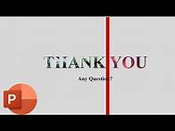 Video thumbnail for How To Make a Creative Thank You Slide Quickly In PowerPoint | motion graphics thank you animation