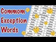 Video thumbnail for What are Common Exception Words?