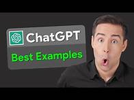 Video thumbnail for 10 Best ChatGPT Examples, Prompts & Use Cases (Chat GPT Demo & Tutorial)