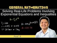 Video thumbnail for Solving Real-Life Problems Involving Exponential Functions, Equations, and Inequalities