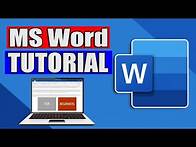 Video thumbnail for Microsoft Word Tutorial for Beginners - Complete Course
