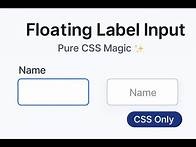Video thumbnail for Modern Input Box with Floating Label | HTML & CSS Tutorial