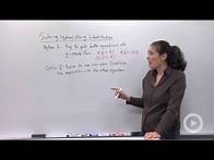 Video thumbnail for Solving Systems of Equations using Substitution