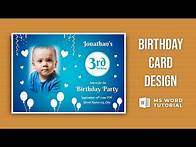 Video thumbnail for How to Make Birthday Card in MS Office Word | Invitation Card Design in MS Word | MS Word Tutorial
