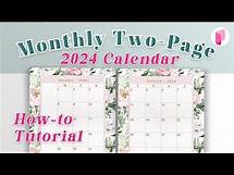 Video thumbnail for How to make a Monthly Planner on 2 Pages for 2024