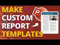 Video thumbnail for How to Make Custom Report Templates in Microsoft PowerPoint 🔥[PPT TIPS]