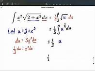 Video thumbnail for U-substitution integration with a square root