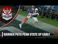 Video thumbnail for Tyler Warren scores 1st TD for Penn State in Fiesta Bowl vs. Boise State | College Football Playoff