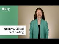 Video thumbnail for Open vs. Closed Card Sorting