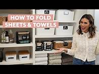 Video thumbnail for 5 Organization Tips for a Clutter-Free Linen Closet | How To Fold Towels & Sheets | Real Simple