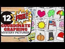 Video thumbnail for Free Coordinate Graphing Mystery Pictures PDF Worksheets (12 Free Monthly Mystery Pictures)