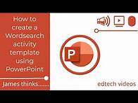 Video thumbnail for How to create a Word search activity template using PowerPoint