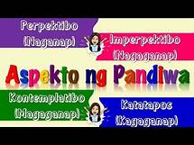 Video thumbnail for Aspekto ng Pandiwa | Pandiwa | Salitang Kilos | Filipino | Teacher Beth Class TV