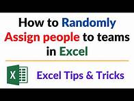 Video thumbnail for How to randomly assign people to different Teams using Excel