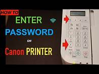 Video thumbnail for How To Enter Password on Canon Printer ?