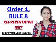 Video thumbnail for ORDER 1 RULE 8 OF CPC | REPRESENTATIVE SUIT IN CPC CPC NOTES FOR JUDICIARY Exam CPC 1908 LECTURE 14,