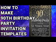 Video thumbnail for How To Make 90th Birthday Party Invitations Templates Free Download