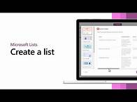 Video thumbnail for Getting started with Microsoft Lists - Create a list